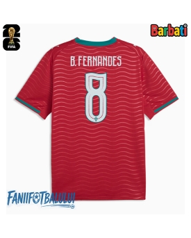 Portugalia Bruno Fernandes #8 Tricou Fotbal Replică Mondial 2026 Barbati Acasa